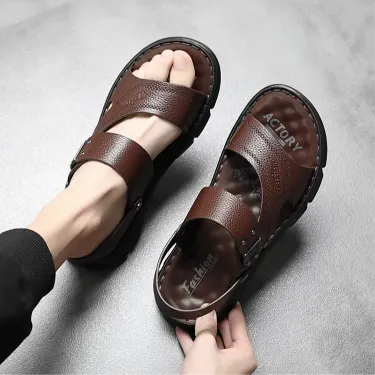 FOOT HEAVEN GENUINE LEATHER SANDALS